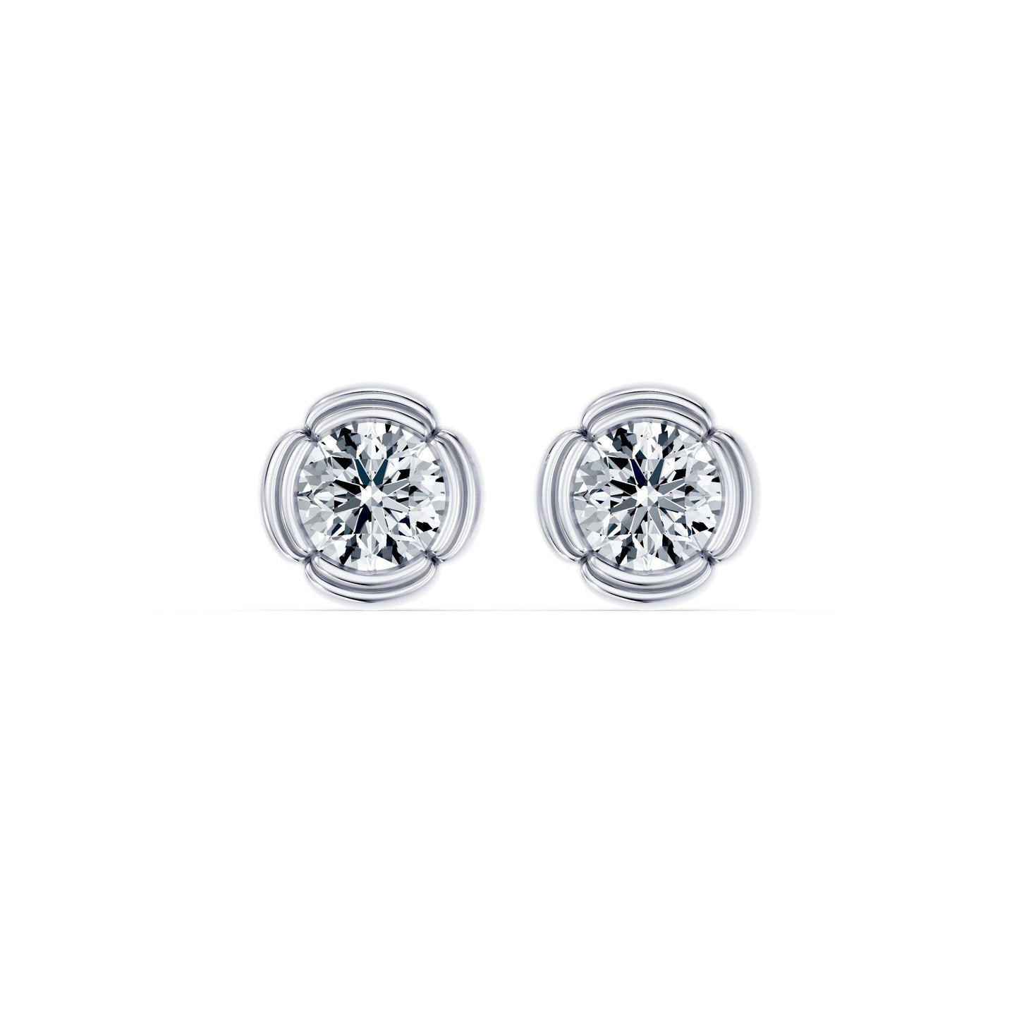 Doree Lab Diamond Round Brilliant Studs | Saviera Jewels
