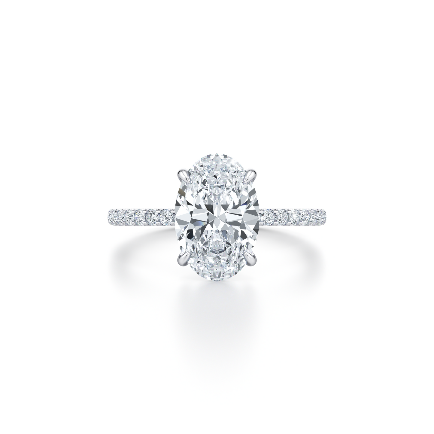Audrey Oval Shape Solitaire Lab Diamond Engagement Ring | Saviera Jewels
