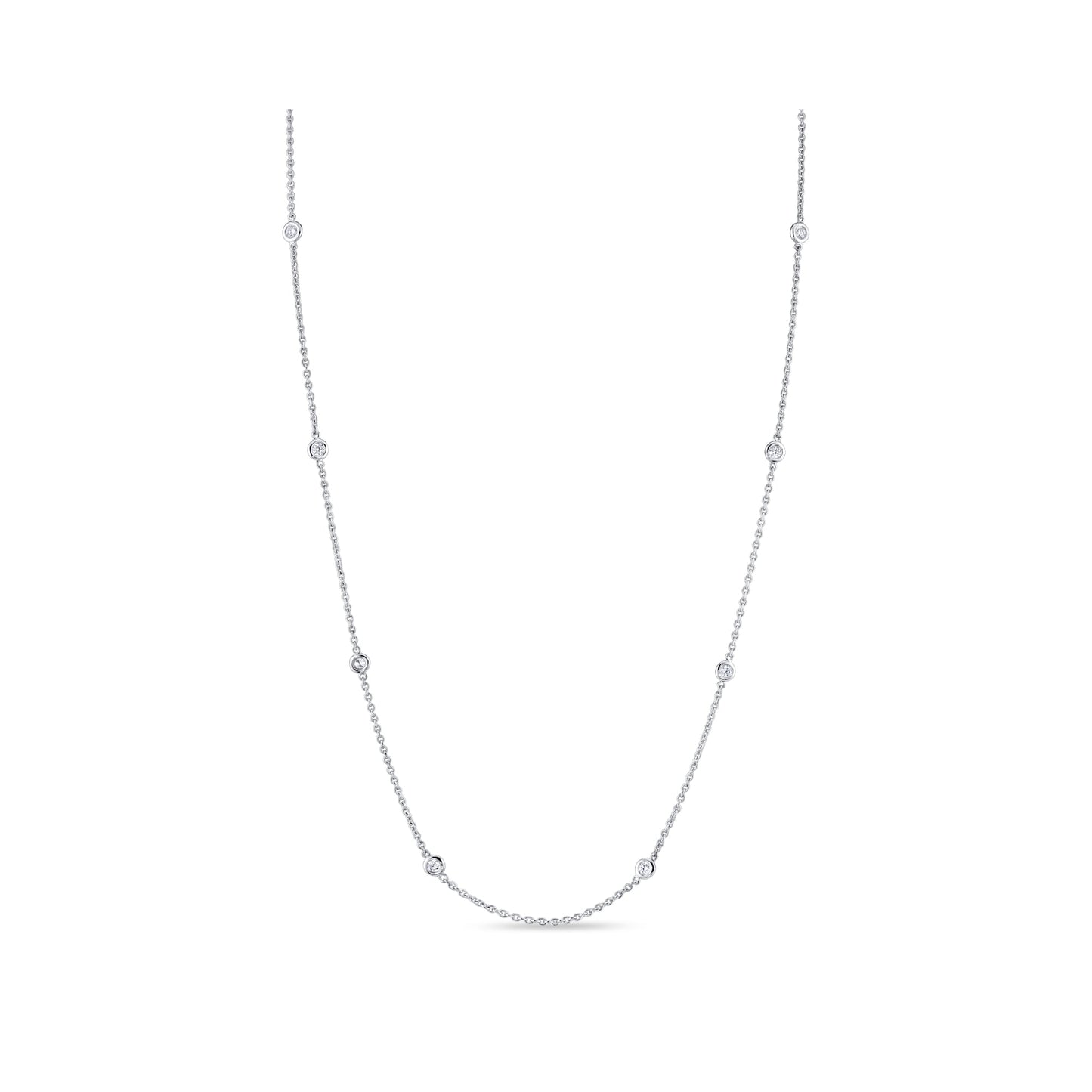 Bezel By The Yard Lab Diamond Necklace | Saviera Jewels