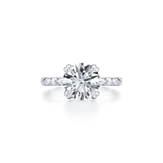 Vivienne Round Brilliant Solitaire Lab Diamond Engagement Ring | Saviera Jewels