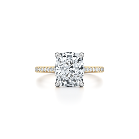 Chelsea Antique Cushion Cut Solitaire Lab Diamond Engagement Ring | Saviera Jewels