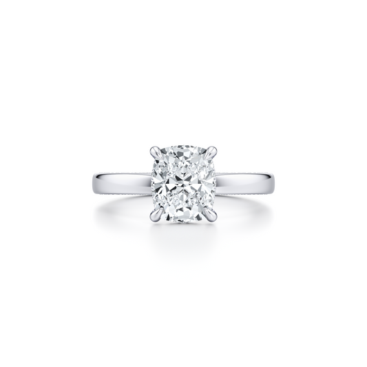 Hayden Antique Cushion Cut Solitaire Lab Diamond Engagement Ring | Saviera Jewels