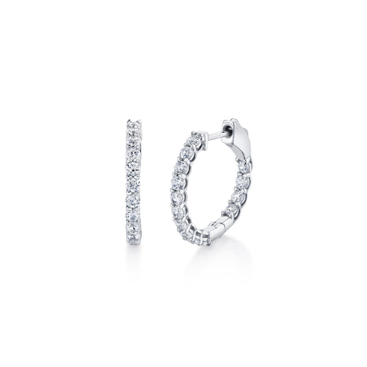 Olivia Lab Diamond Petite Inside Out Hoops | Saviera Jewels