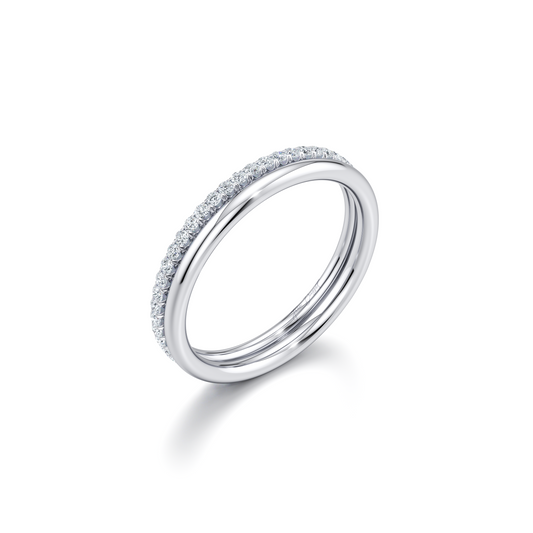 Elle Double Lab Diamond Band | Saviera Jewels