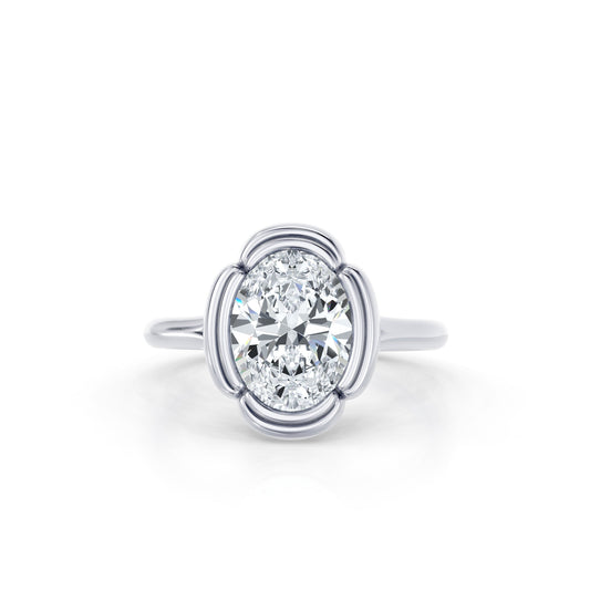 Doree Emerald Solitaire Lab Diamond Engagement Ring | Saviera Jewels
