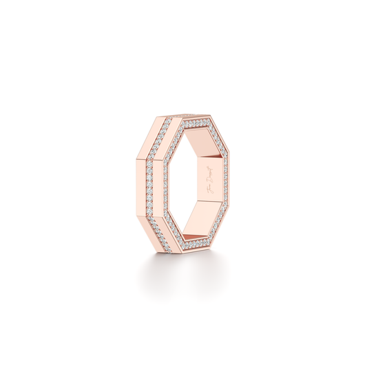 Hayden Pave Channel Octagon Band | Saviera Jewels