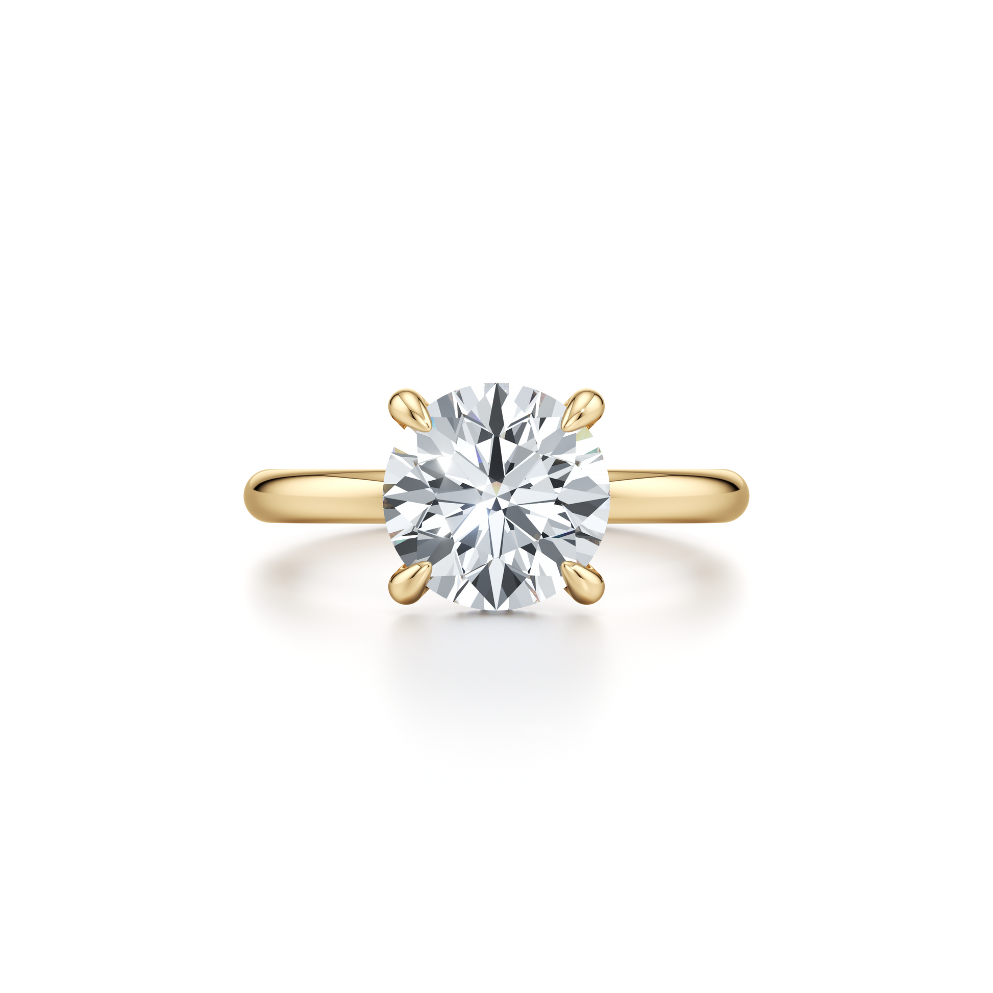 Audrey Round Cut Solitaire Lab Diamond Engagement Ring - view 9