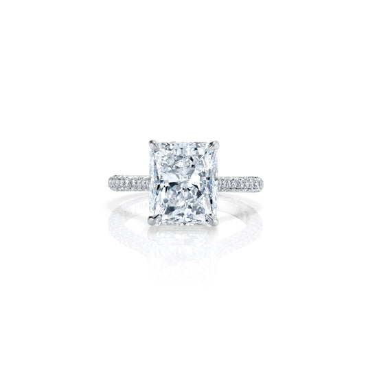 Chelsea Radiant Solitaire Lab Diamond Engagement Ring | Saviera Jewels