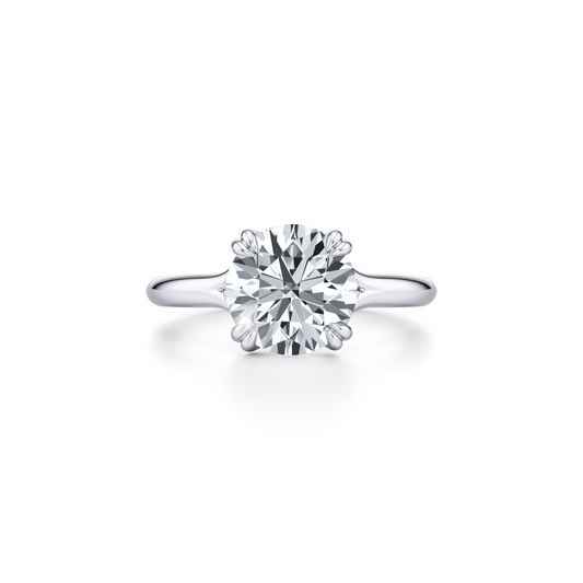 Jane Round Radiant Three Stone Lab Diamond Engagement Ring | Saviera Jewels