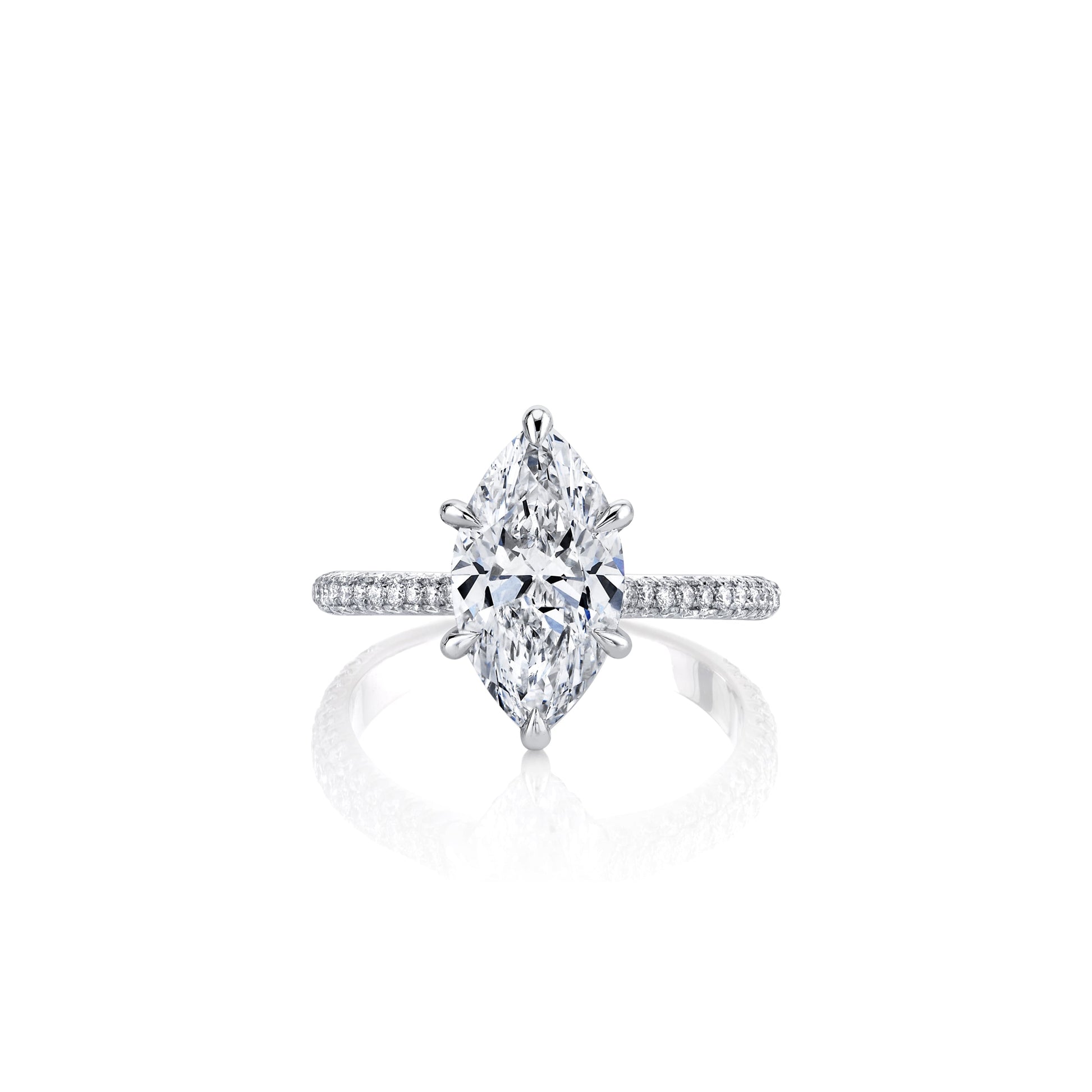 Chelsea Marquise Solitaire Lab Diamond Engagement Ring | Saviera Jewels