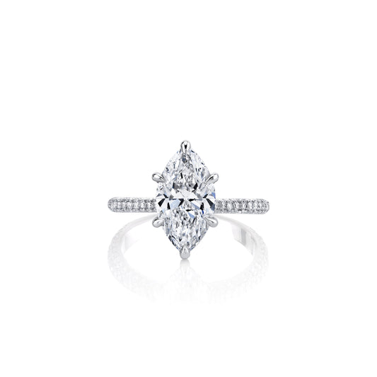 Chelsea Marquise Solitaire Lab Diamond Engagement Ring | Saviera Jewels