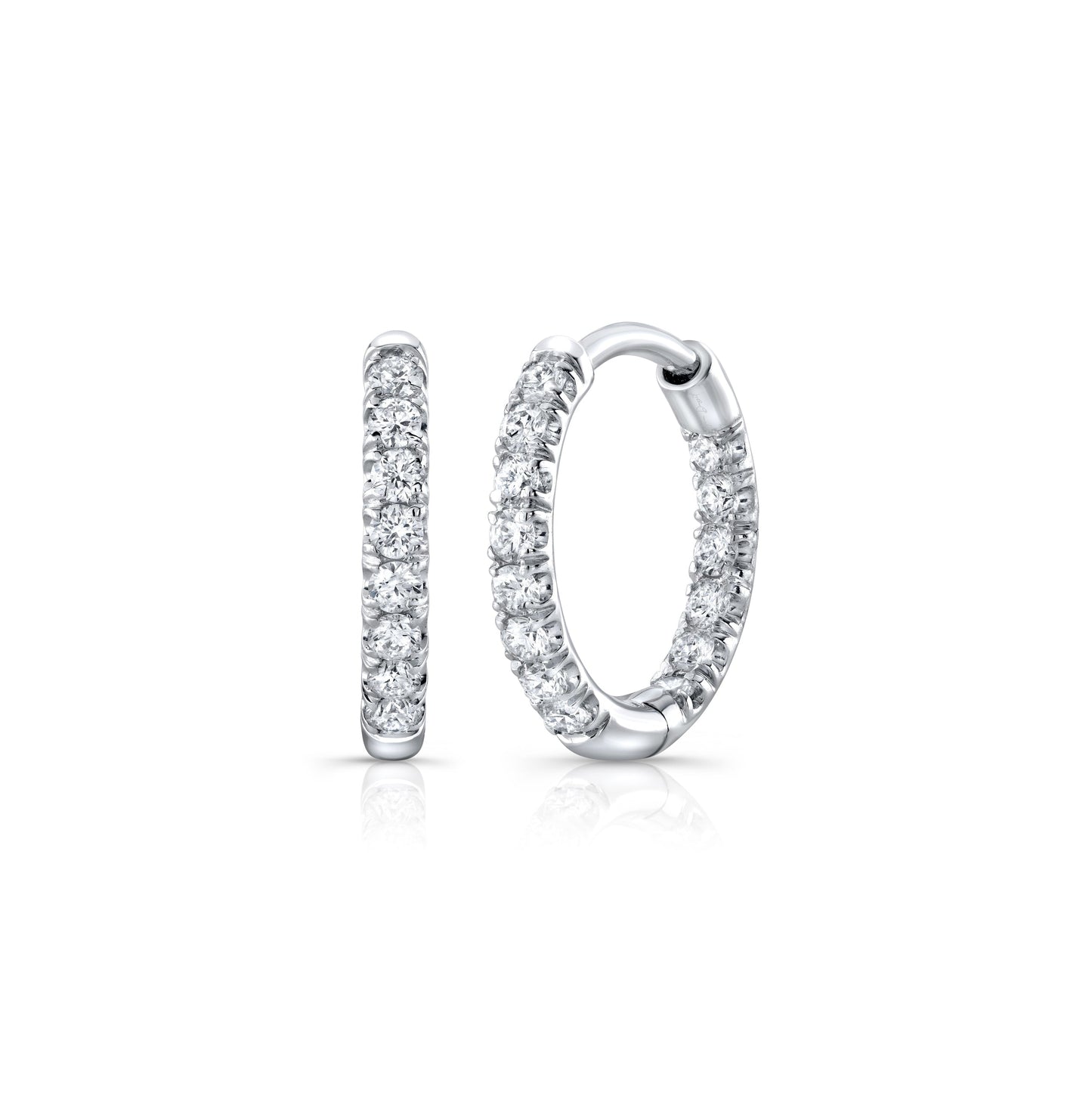 Audrey Inside Out Lab Diamond Pave Huggies | Saviera Jewels