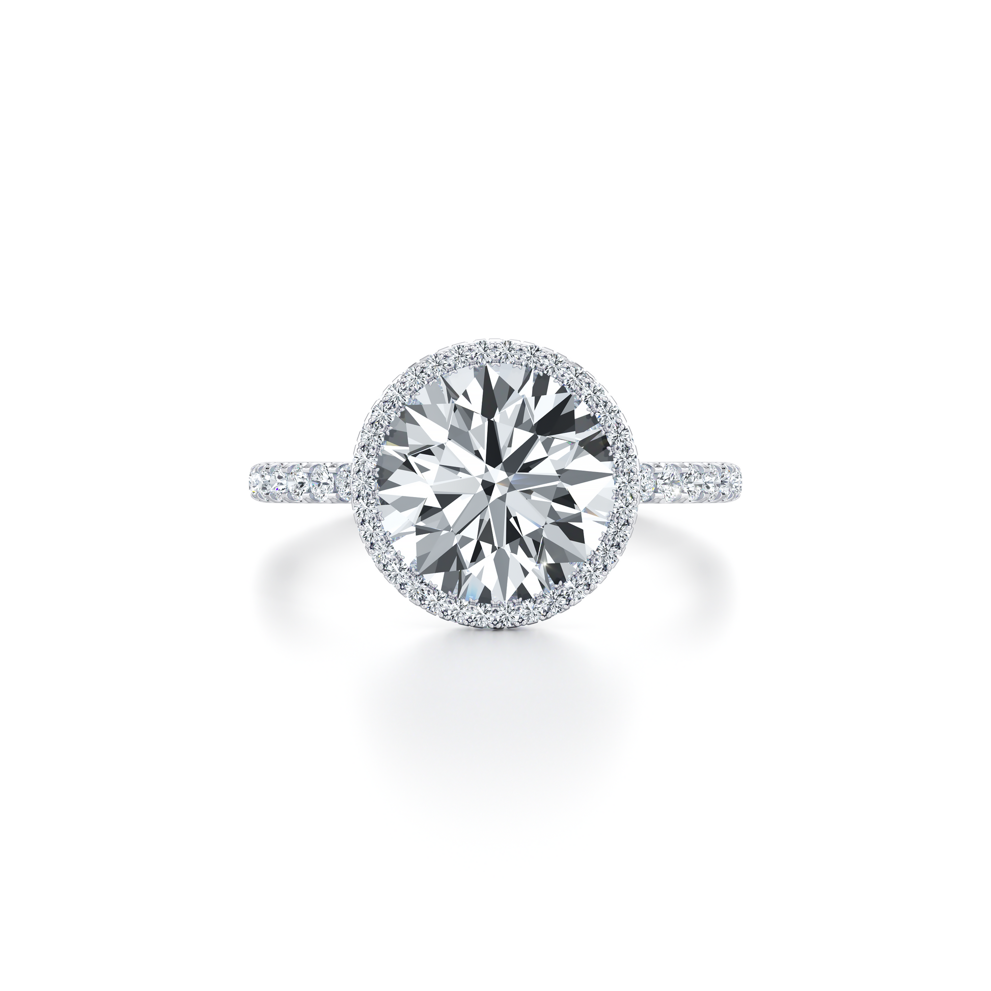 Alyssa Invisible Halo Round Lab Diamond Engagement Ring - view 9
