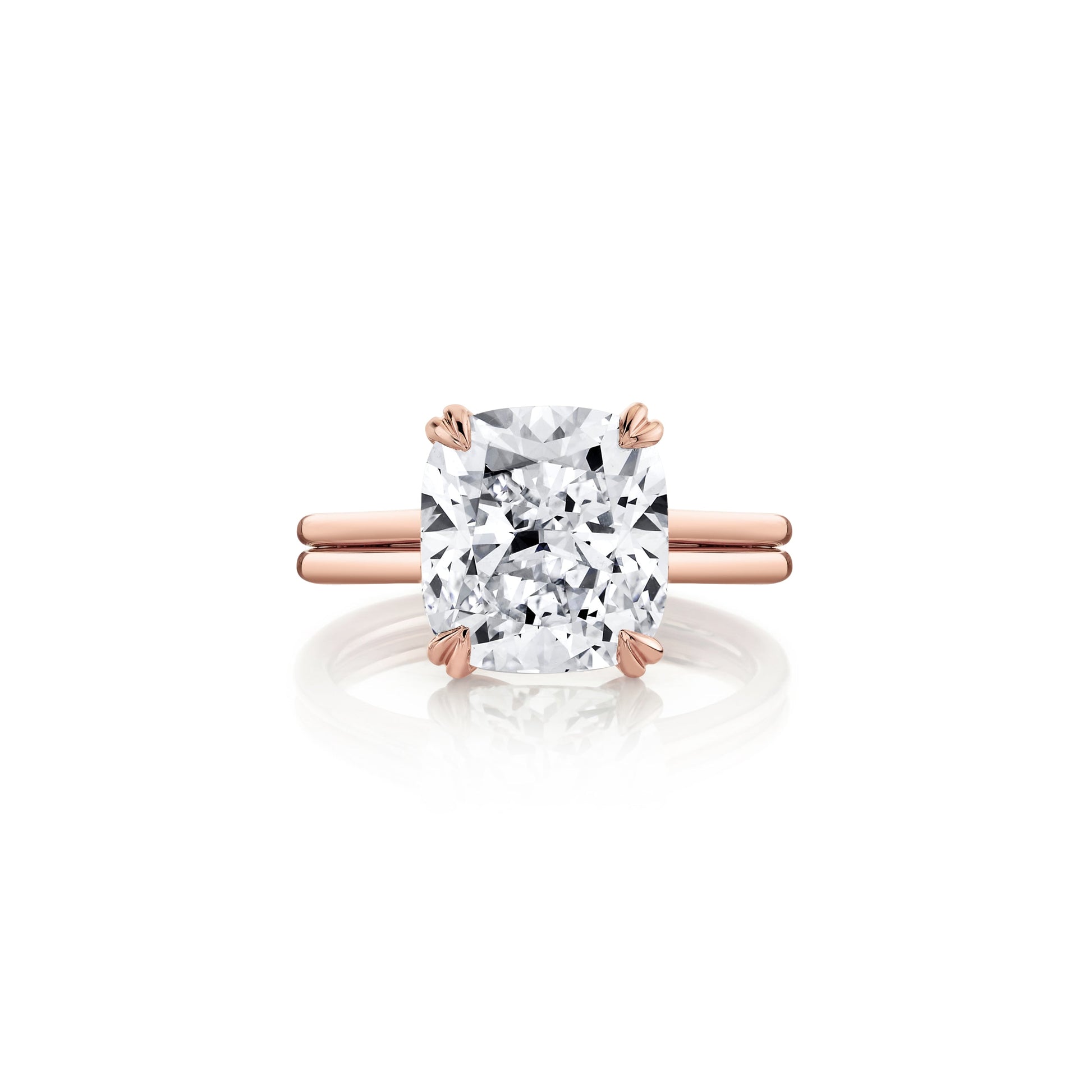 Elle Cushion Solitaire Lab Pink Diamond Engagement Ring | Saviera Jewels