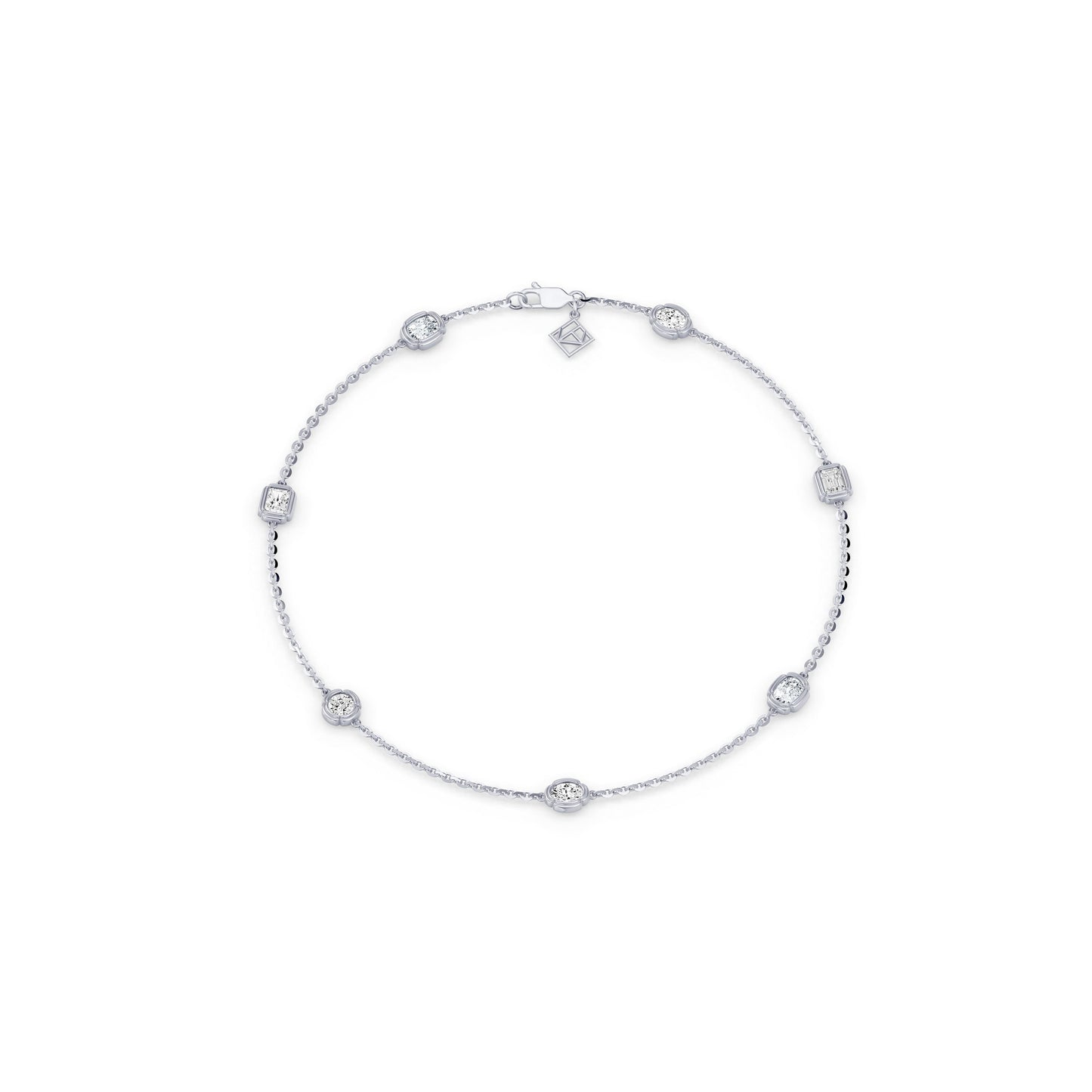 Doree By The Yard Mixed Shape Lab Diamond Bracelet | Saviera Jewels