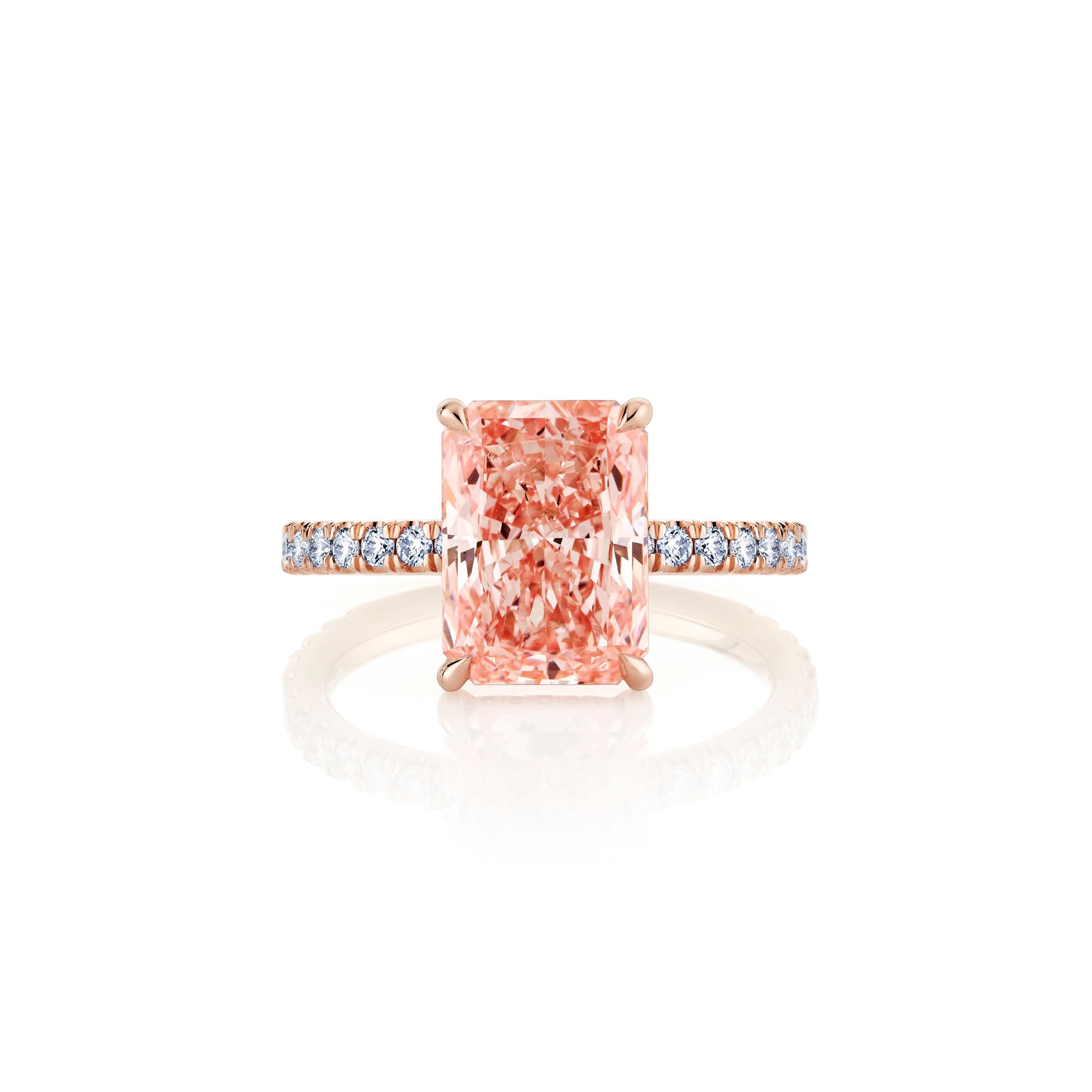 Audrey Radiant Solitaire Lab Diamond Engagement Ring | Saviera Jewels
