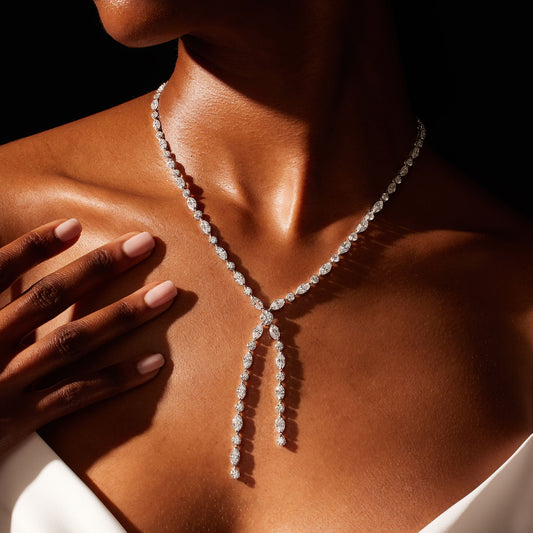 High Jewelry | Marquise Cut Detachable Lariat Necklace | Saviera Jewels