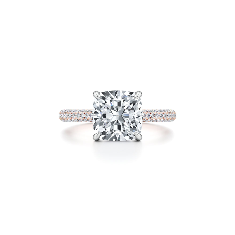 Chelsea Cushion Solitaire Lab Pink Diamond Engagement Ring - view 7