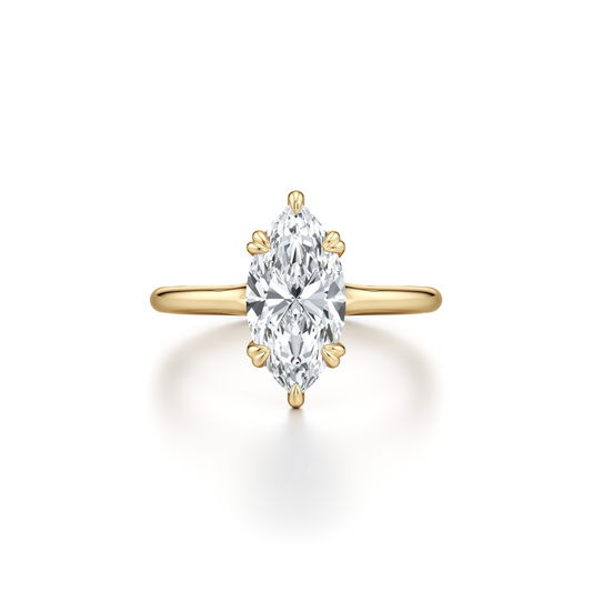 Elle Marquise Solitaire Lab Diamond Engagement Ring | Saviera Jewels