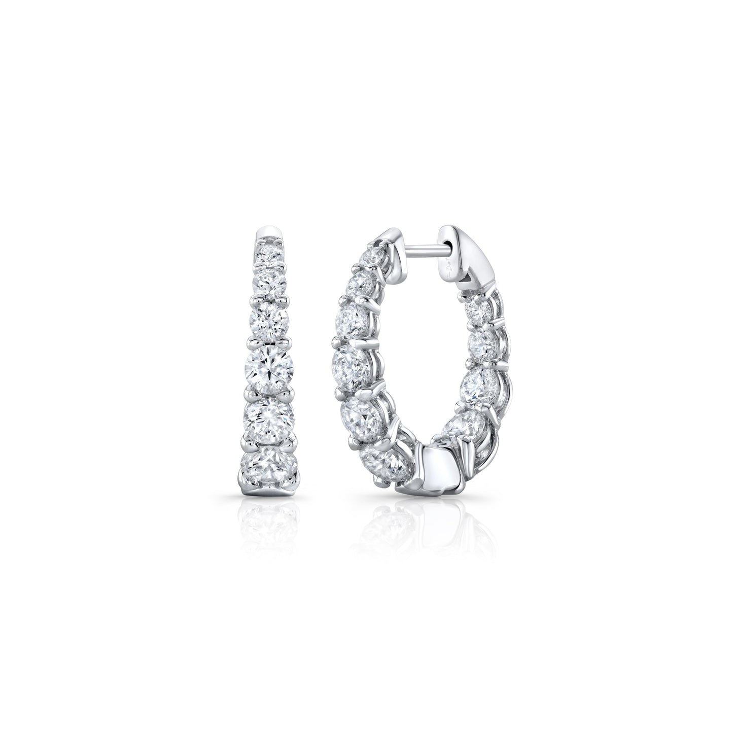 Olivia Lab Diamond Graduated Hoops | Saviera Jewels