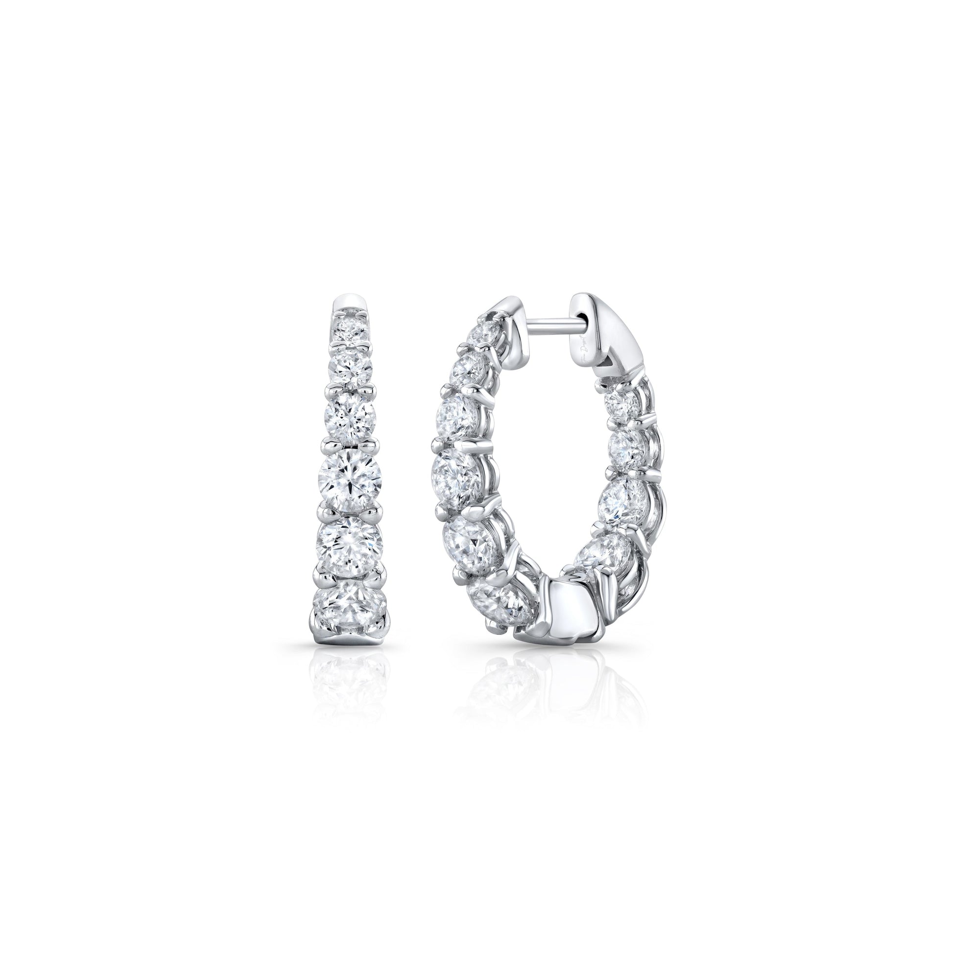 Olivia Lab Diamond Graduated Hoops | Saviera Jewels