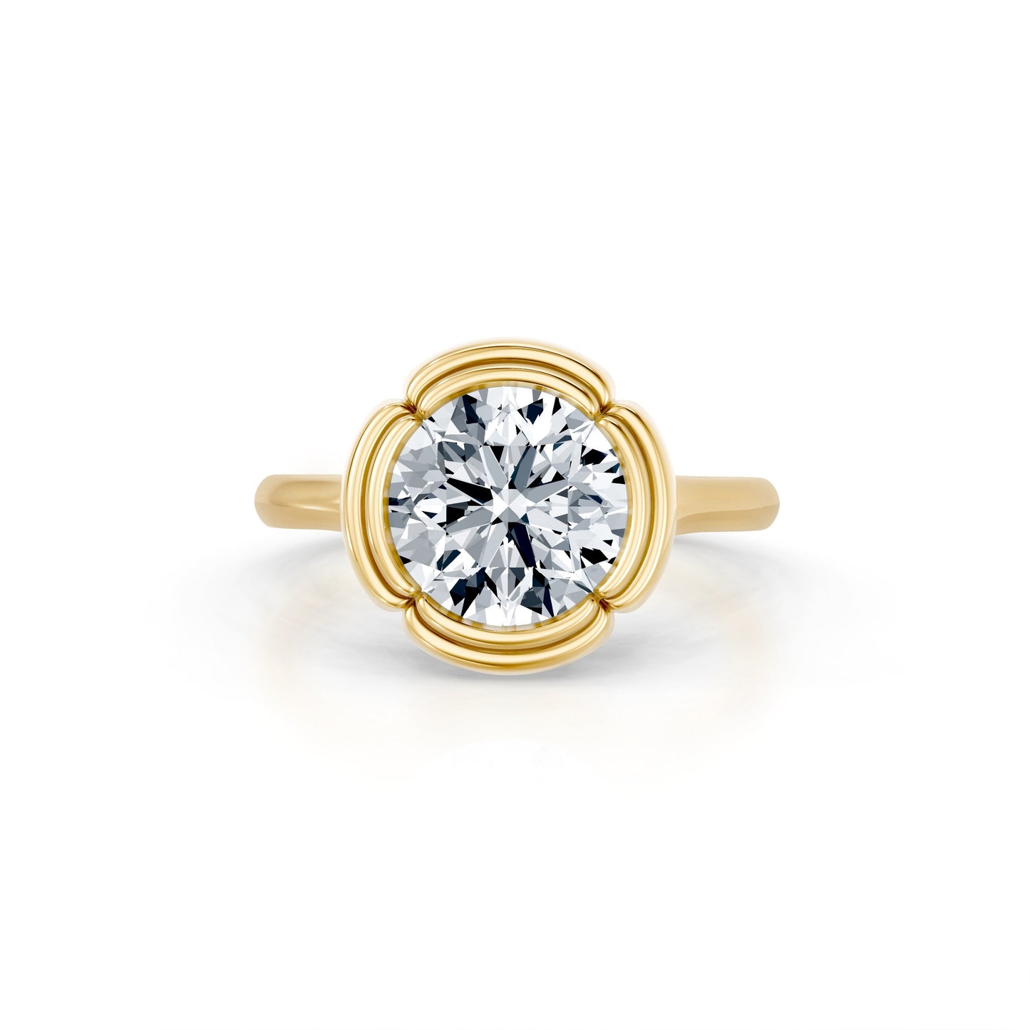 Doree Round Solitaire Lab Diamond Engagement Ring - view 6