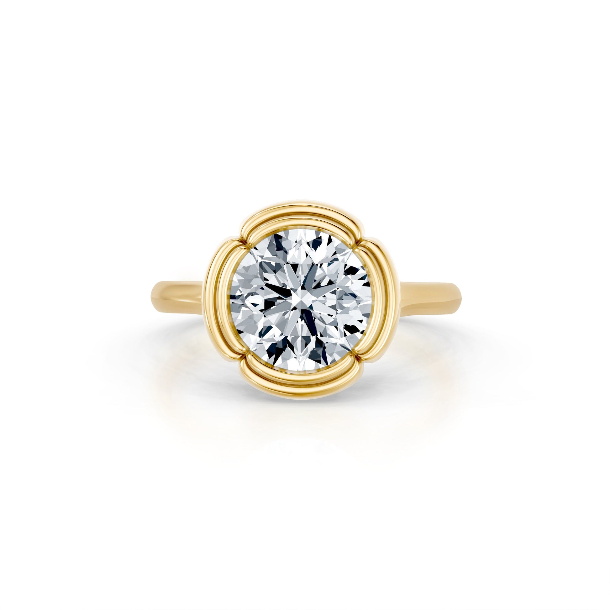 Doree Round Solitaire Lab Diamond Engagement Ring - view 6