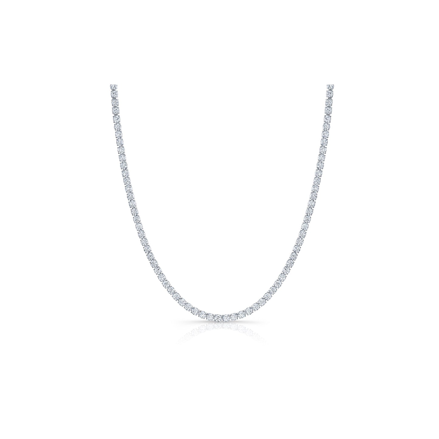Olivia Round Brilliant Lab Diamond Tennis Necklace | Saviera Jewels