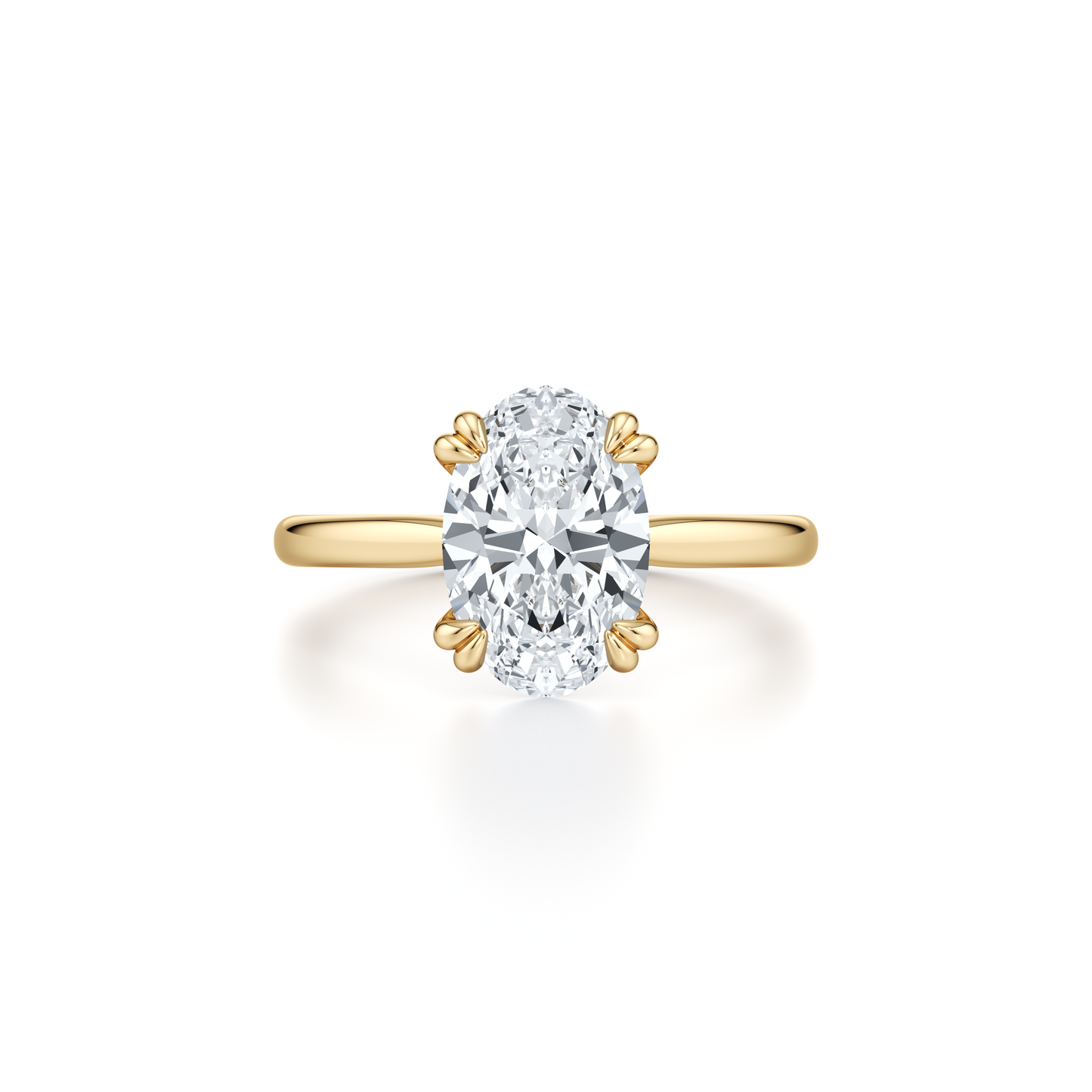 Chelsea Signature Double Prong Oval Lab Diamond Engagement Ring | Saviera Jewels