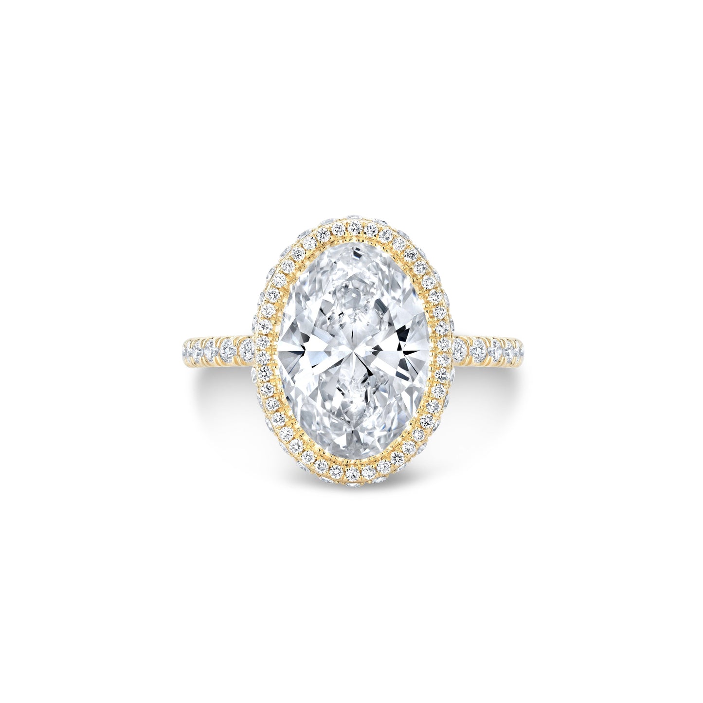 Alyssa Oval Cut Invisible Halo Lab Diamond Engagement Ring | Saviera Jewels