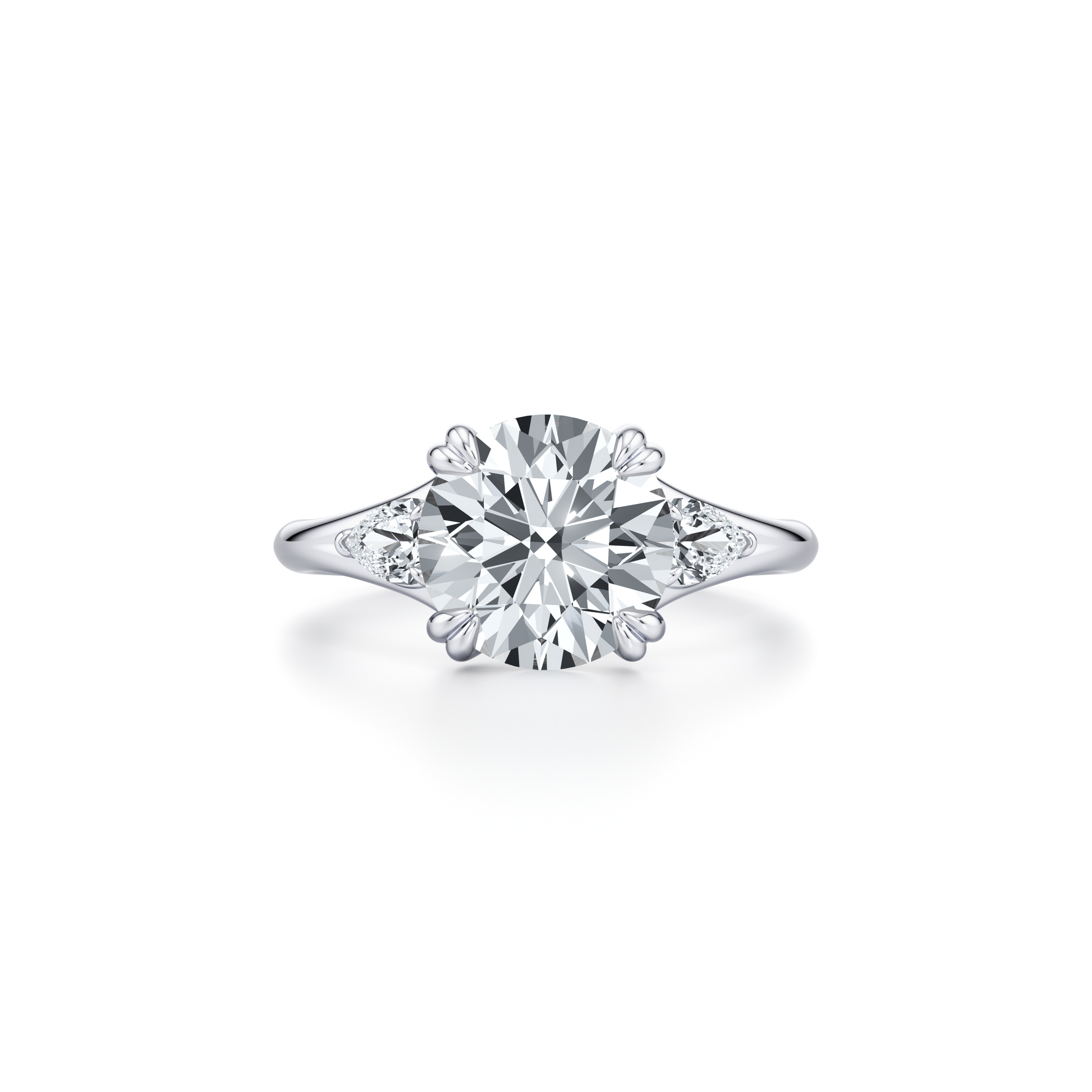 Jane Round Three Stone Engagement Ring | Saviera Jewels