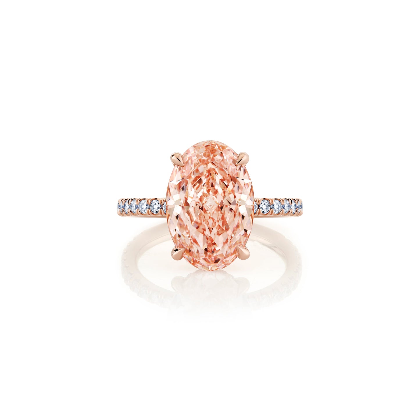 Audrey Oval Solitaire Lab Diamond Engagement Ring - view 12
