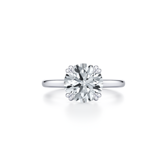 Audrey Signature Double Prong Emerald Lab Diamond Engagement Ring | Saviera Jewels