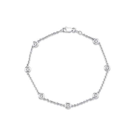 Bezel By The Yard Lab Diamond Bracelet | Saviera Jewels