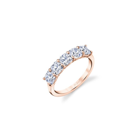 Olivia 5-Stone Cushion Lab Diamond Band | Saviera Jewels
