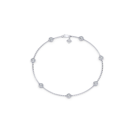Doree By The Yard  Round Brilliant Lab Diamond Bracelet | Saviera Jewels
