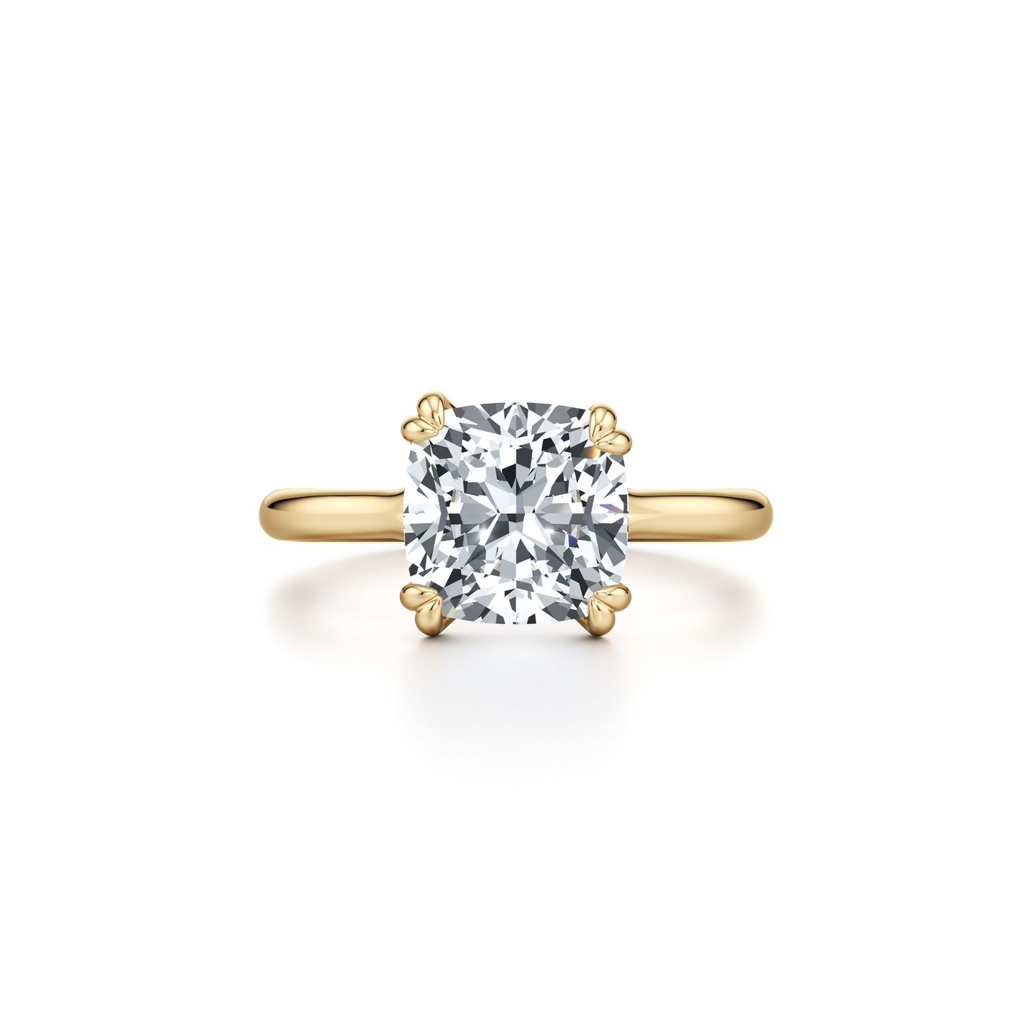 Elle Elongated Cushion Cut Solitaire Yellow Diamond Engagement Ring - view 5