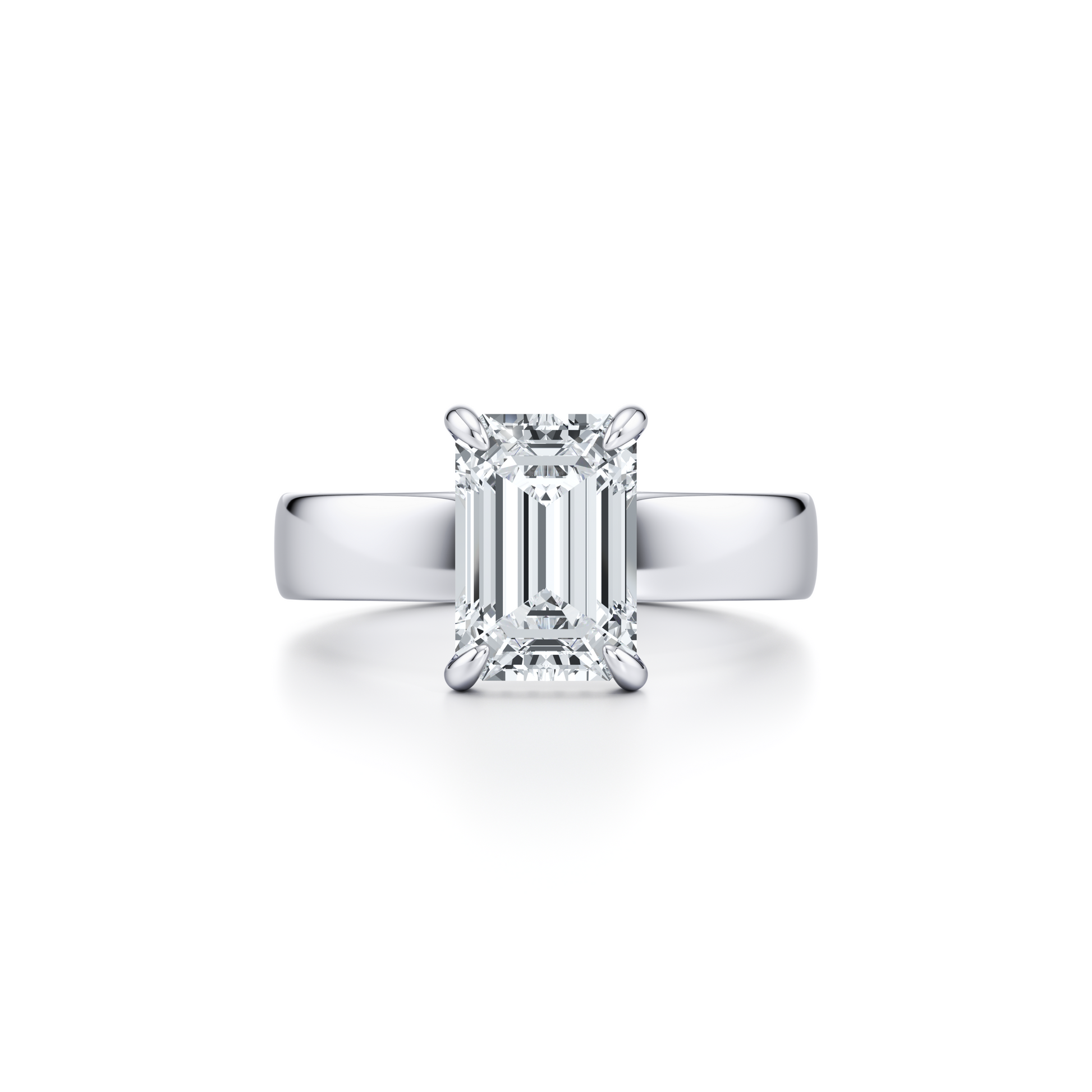 Hayden Emerald Solitaire Lab Diamond Engagement Ring | Saviera Jewels