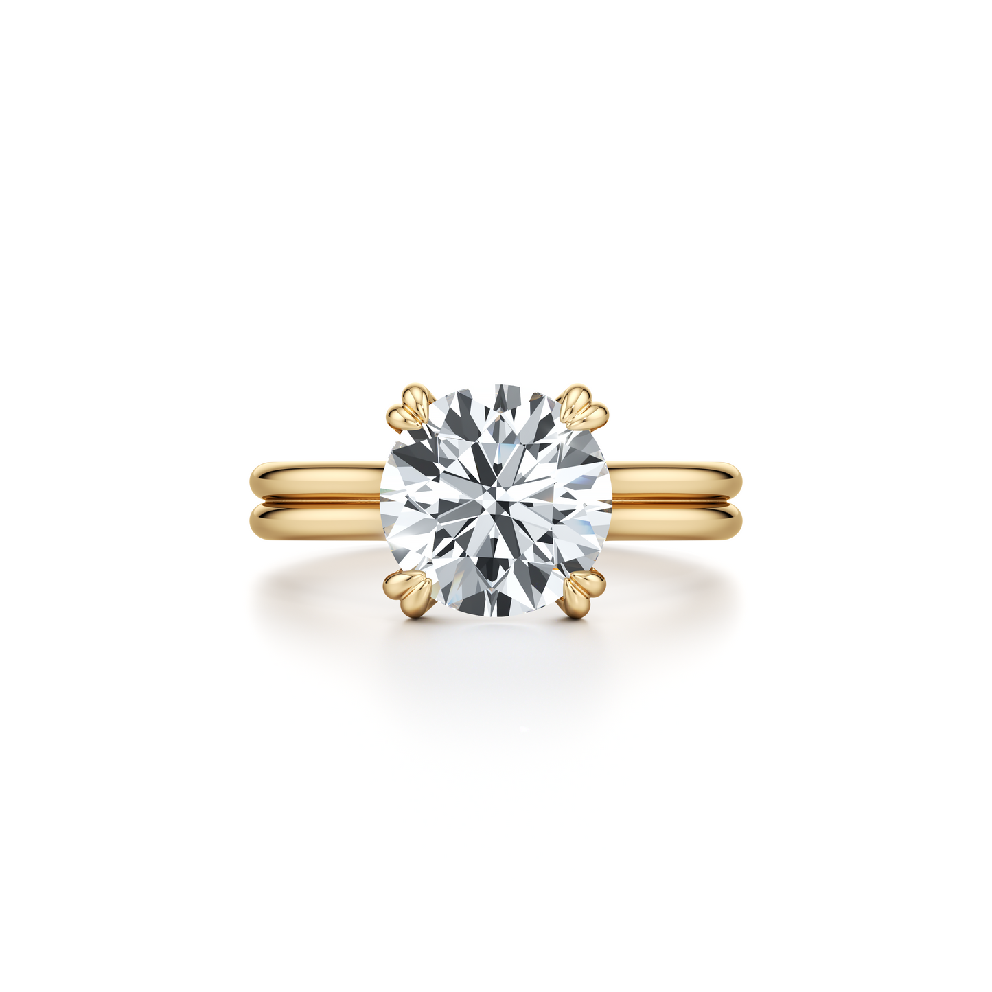Elle Round Cut Solitaire Lab Diamond Engagement Ring - view 11