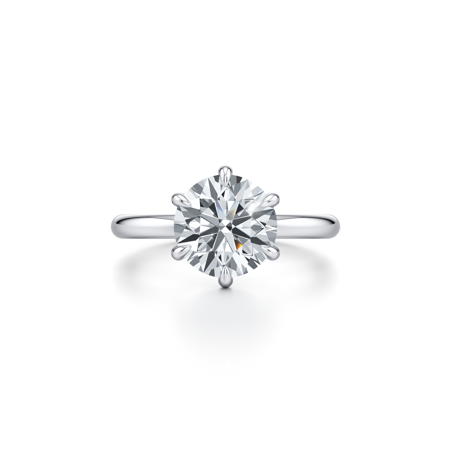 Audrey Round 6-Prong Solitaire Lab Diamond Engagement Ring - view 9