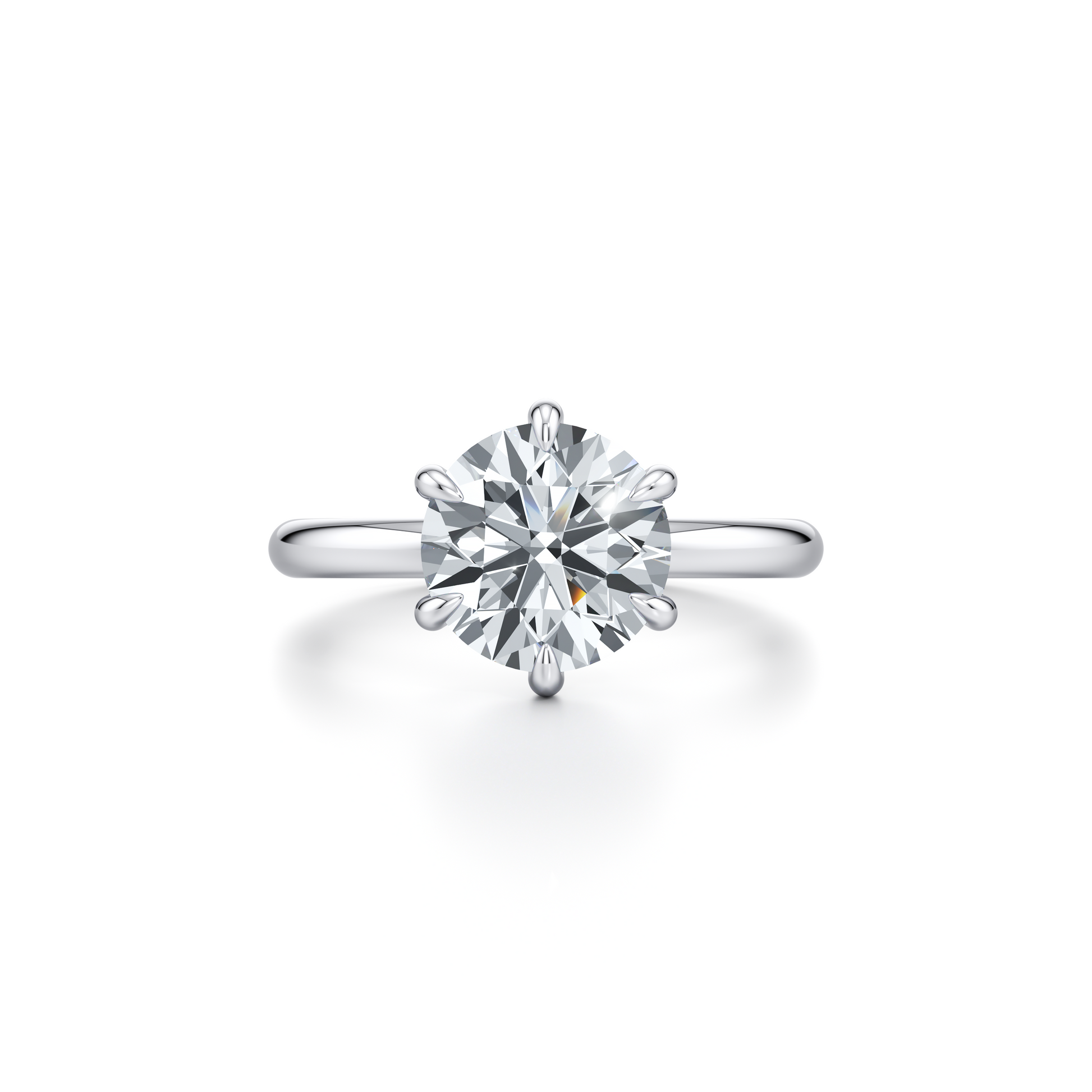 Audrey Round 6-Prong Solitaire Lab Diamond Engagement Ring - view 9