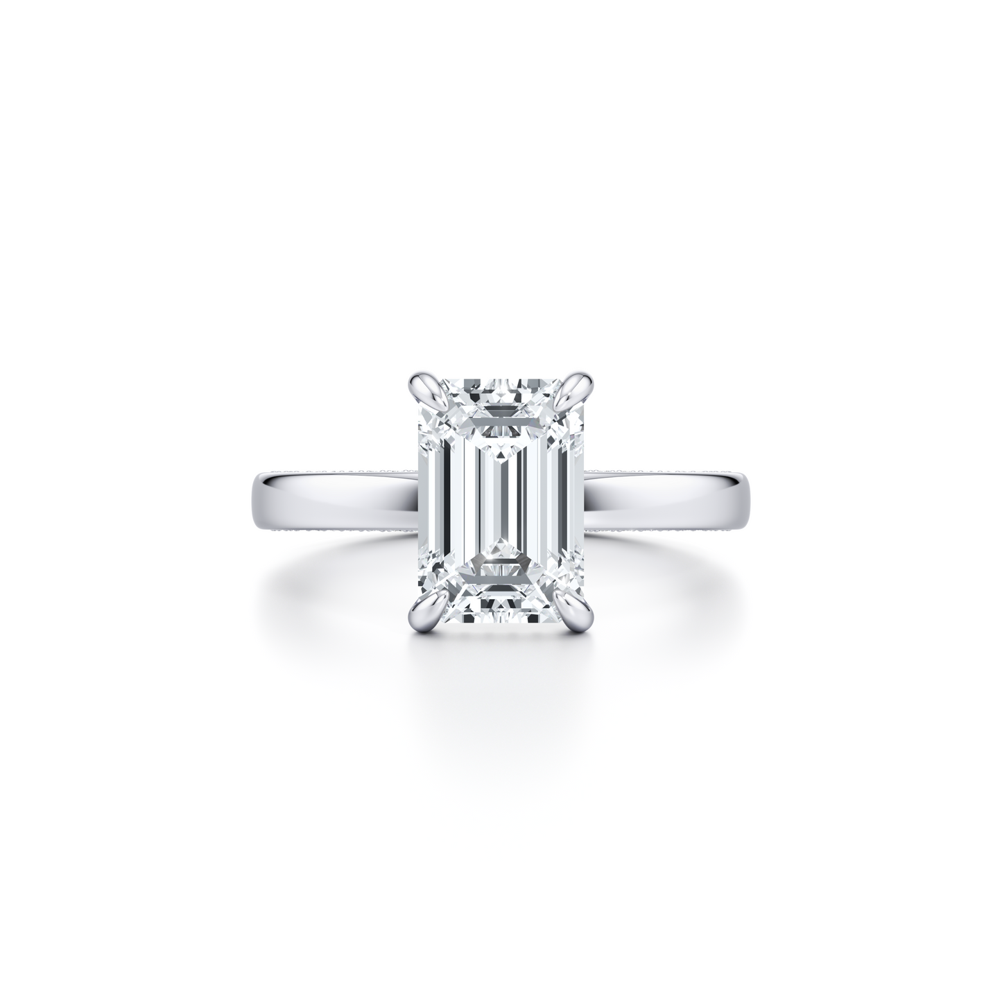 Hayden Heritage Emerald Solitaire Lab Diamond Engagement Ring | Saviera Jewels
