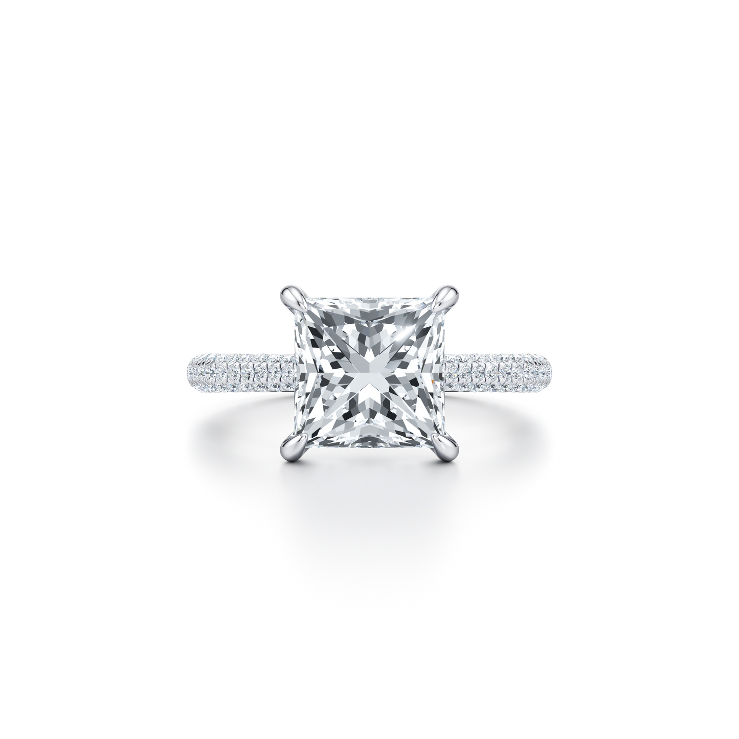 Chelsea Emerald Solitaire Lab Diamond Engagement Ring - view 11