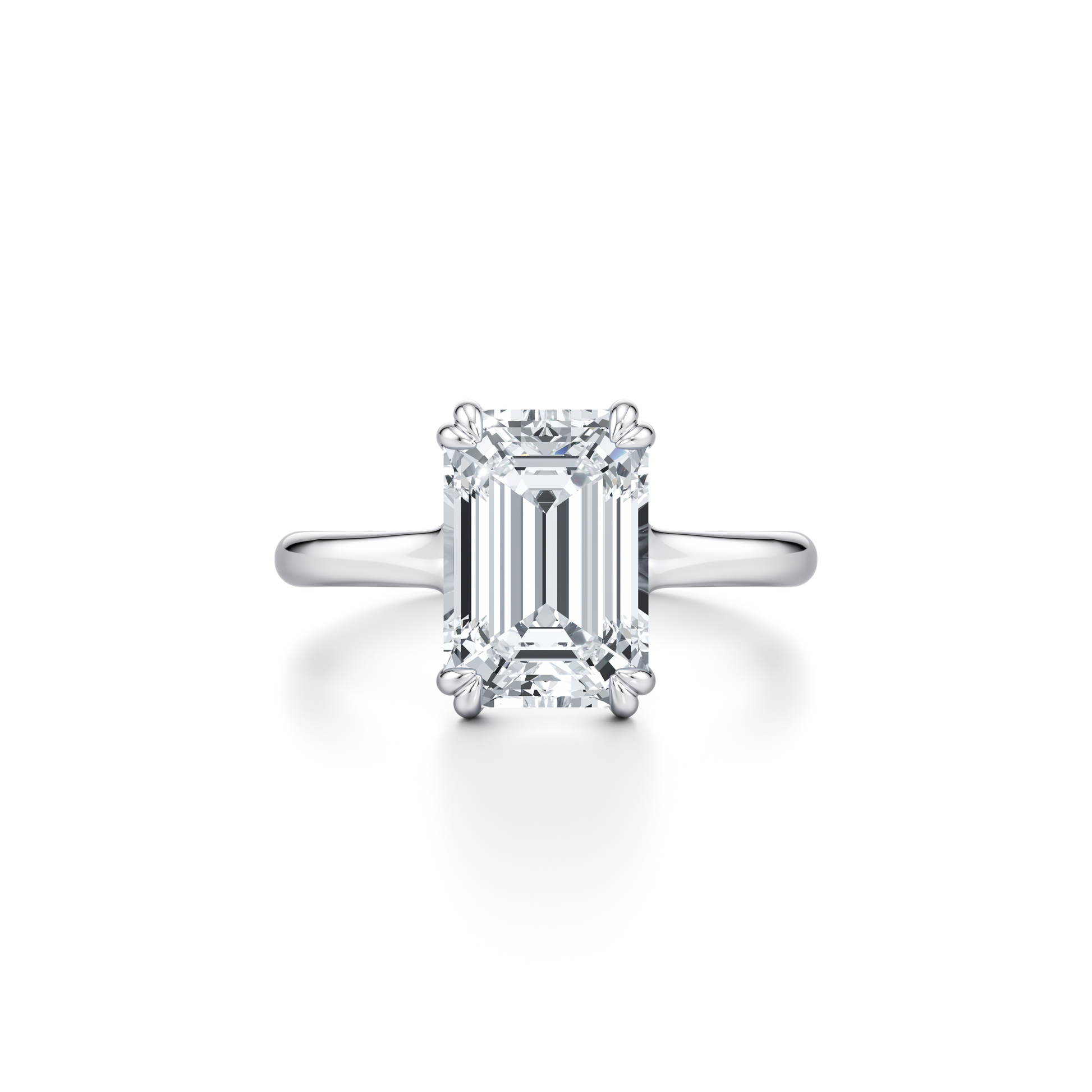 Elle Emerald Cut Solitaire Lab Diamond Engagement Ring | Saviera Jewels