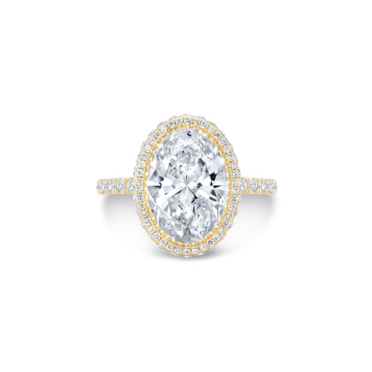 Alyssa Oval Cut Invisible Halo Lab Diamond Engagement Ring | Saviera Jewels