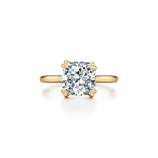 Elle Elongated Cushion Solitaire Lab Diamond Engagement Ring | Saviera Jewels
