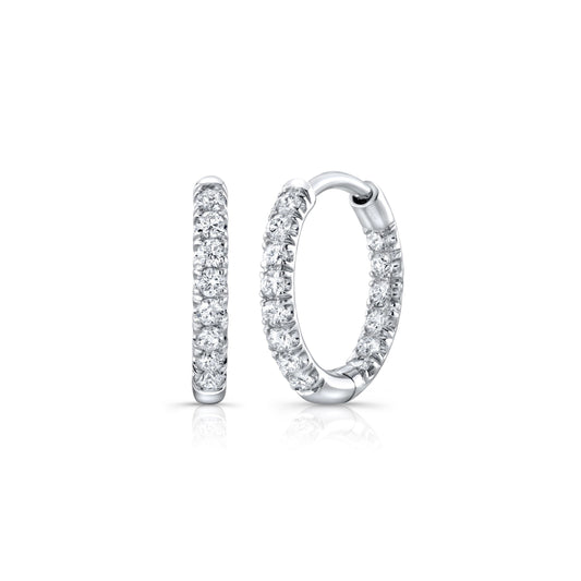 Audrey Inside Out Lab Diamond Pave Huggies | Saviera Jewels