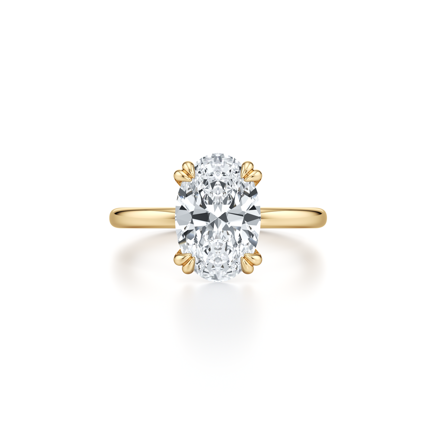 Audrey Signature Double Prong Antique Cushion Lab Diamond Engagement Ring - view 9