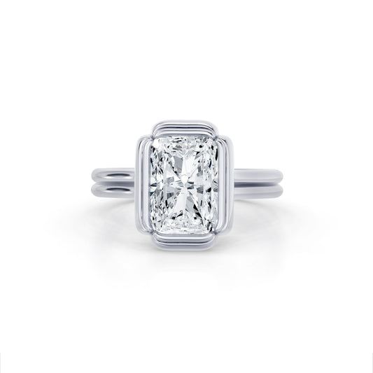 Doree Radiant Solitaire Lab Diamond Engagement Ring | Saviera Jewels
