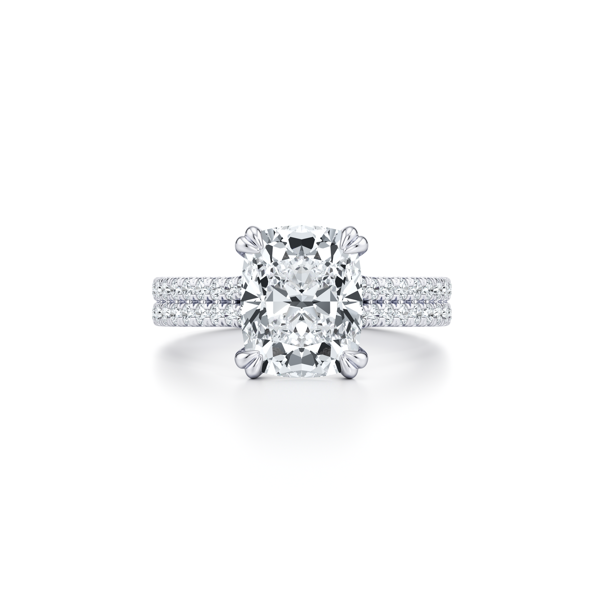 Elle Bezel Antique Cushion Solitaire Lab Diamond Engagement Ring | Saviera Jewels